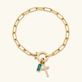 Pulsera Cruz de Piedra de Nacimiento Annabella