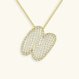 Collar de Diamante Inicial Burbuja