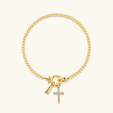 Pulsera Cruz de Piedra de Nacimiento Amalia