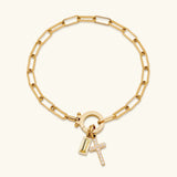 Pulsera Cruz de Piedra de Nacimiento Annabella