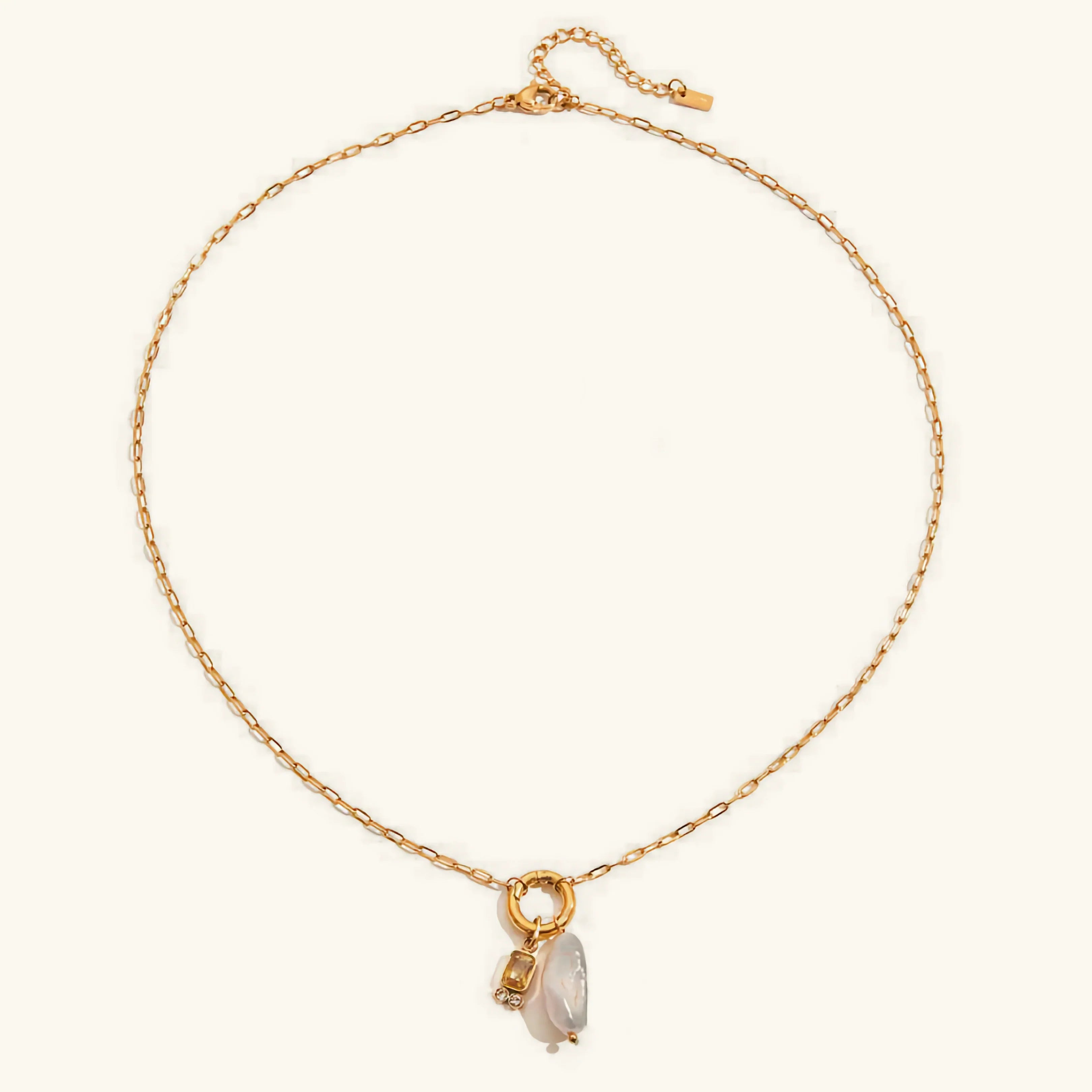 Collar de Perlas con Piedra de Nacimiento Caitlin