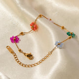 Pulsera Floral de Azalea en Oro