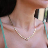 Colgante Gardenia Gold Herringbone