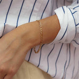 Pulsera de Cadena de Oro Saturno
