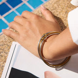 Pulsera Apilada de Dos Tonos Romina