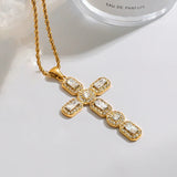 Collar de Cruz de Diamante Evangelina