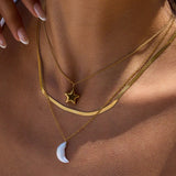 Collar de Oro Capas Cirra Sol & Luna