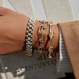 Pulsera Multi Enlace Bicolor Ramona