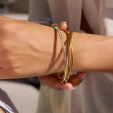 Pulsera de Diamantes Apilados Quinley
