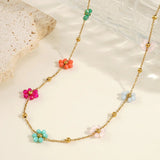 Collar Floral de Azalea en Oro