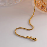 Collar de Cadena de Cuerda de Oro