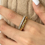 Anillo de Diamantes Apilados Alison