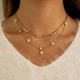 Collar de Trébol de Diamante de la Suerte