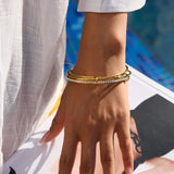 Pulsera de Diamantes Apilados Quinley