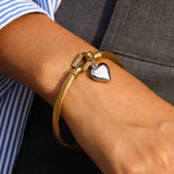 Pulsera de Oro con Banda Torcida Solenne