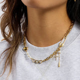 Collar de Perlas Diamante Zeraphine en Oro