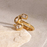 Anillo Amelina con Diamantes en Capas