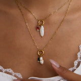 Collar de Perlas con Piedra de Nacimiento Caitlin