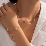 Pulsera Floral de Azalea en Oro