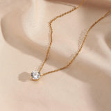 Collar de Oro Kyla Solitaire