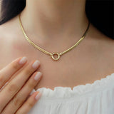 Colgante Gardenia Gold Herringbone
