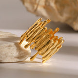 Anillo Abstracto Dorado Zoella