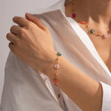 Pulsera Floral de Azalea en Oro