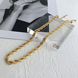 Collar de Cadena de Cuerda Bianca en Oro