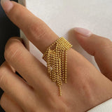 Anillo de Borlas Doradas Krystelle