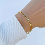 Pulsera de Cadena de Oro Saturno