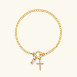 Pulsera Cruz de Piedra de Nacimiento Amalia