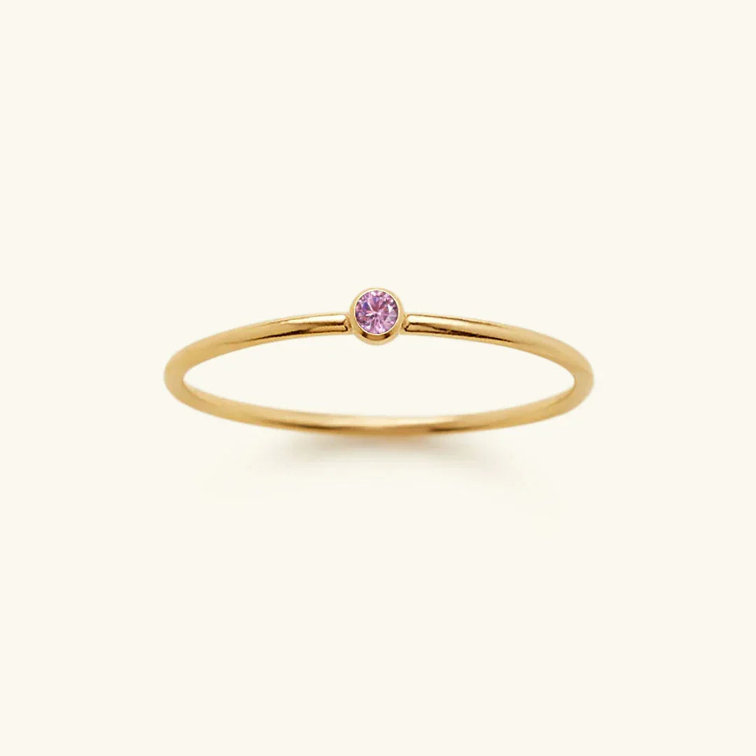 Anillo Apilable de Piedra de Nacimiento Amelia