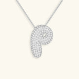 Collar de Diamante Inicial Burbuja