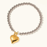 Colgante de Corazón con Cuentas Chunky Alicia