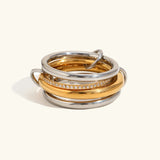Conjunto de Anillos de Diamante Stella