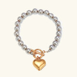 Pulsera de Corazón con Cuentas Chunky Alicia
