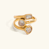 Anillo Amelina con Diamantes en Capas
