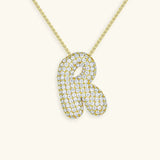 Collar de Diamante Inicial Burbuja