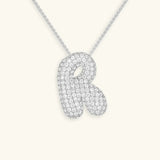 Collar de Diamante Inicial Burbuja