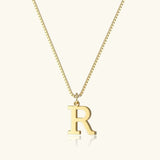 Collar de Inicial de Letra Therese en Oro