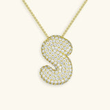 Collar de Diamante Inicial Burbuja