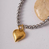 Colgante de Corazón con Cuentas Chunky Alicia