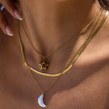 Collar de Oro Capas Cirra Sol & Luna