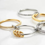 Anillo de Diamantes Apilados Collina