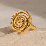 Anillo Espiral de Oro Christy