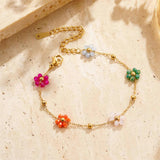 Pulsera Floral de Azalea en Oro