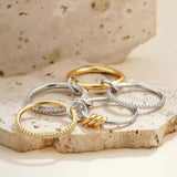Anillo de Diamantes Apilados Collina