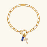 Pulsera Cruz de Piedra de Nacimiento Annabella