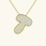 Collar de Diamante Inicial Burbuja