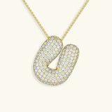 Collar de Diamante Inicial Burbuja